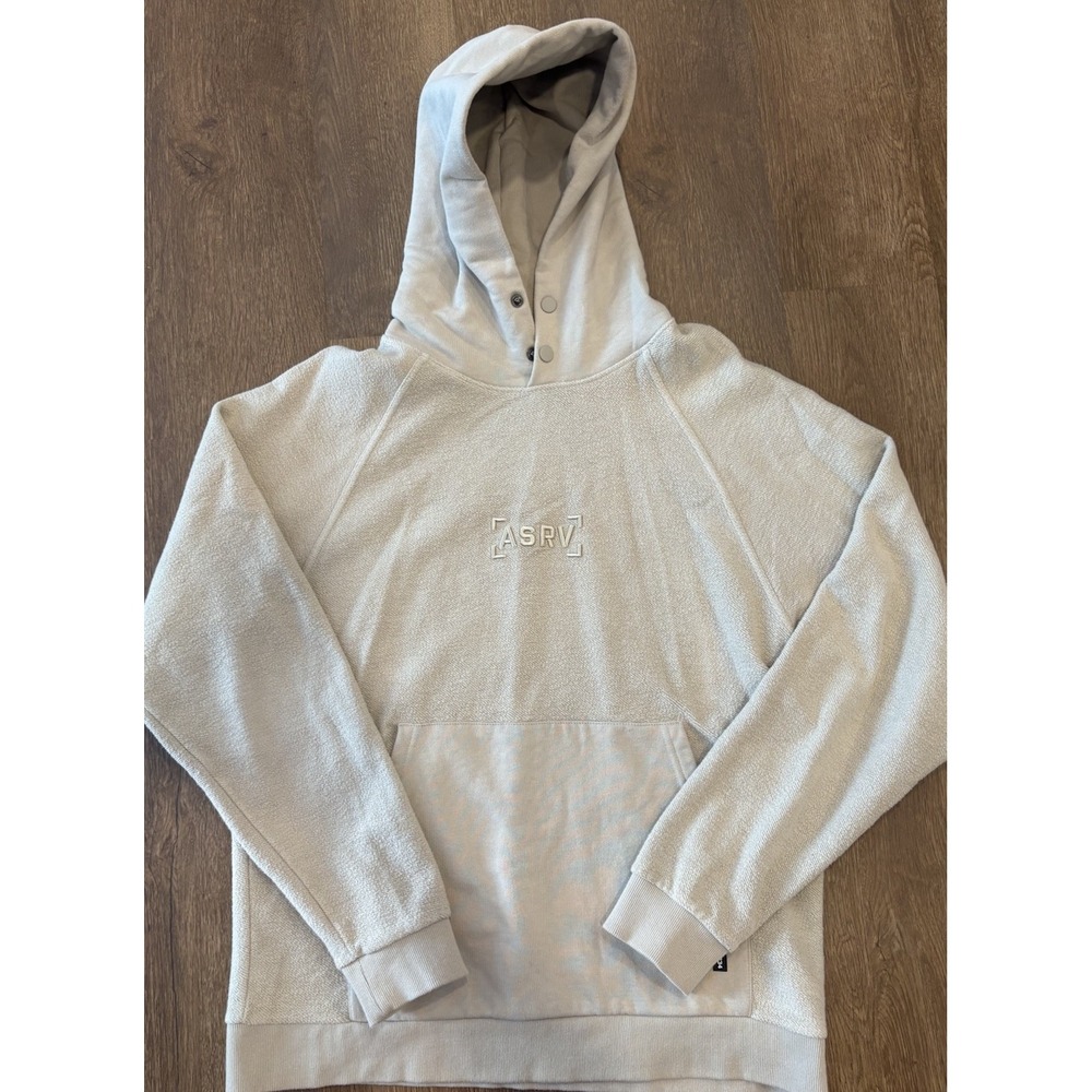 ASRV Sweater Mens Medium Off White Hoodie Sweatshirt Aesthetic Revolution